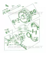 Front Hub voor Kawasaki KE100 1996