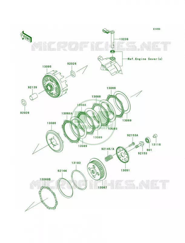 Clutch Kawasaki MOTOS 140 2011 KLX140L  KLX140BBF