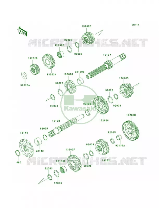 TransmissionBAFBBF Kawasaki MOTOS 140 2011 KLX140L  KLX140BBF
