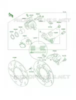 Rear Brake voor Kawasaki KLX250R 1996