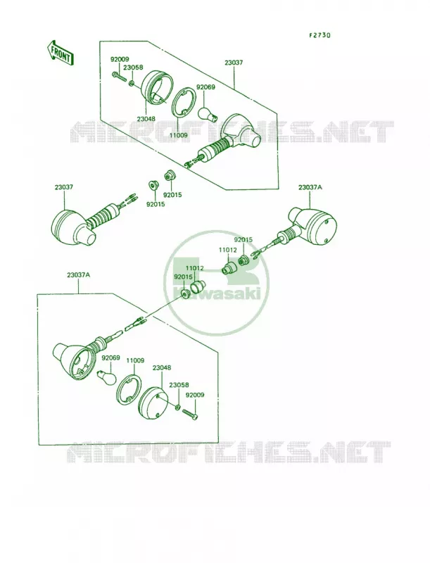 Turn Signals Kawasaki MOTOS 650 1995 KLR650  KL650-A9