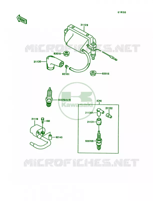 Ignition System Kawasaki MOTOS 100 1994 KE100  KE100-B13