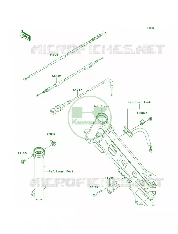Cables Kawasaki MOTOS 110 2010 KLX110  KLX110CAF