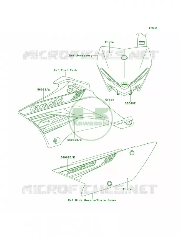 DecalsCCF Kawasaki MOTOS 110 2010 KLX110  KLX110CAF