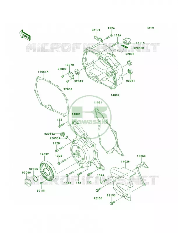 Engine Covers Kawasaki MOTOS 110 2010 KLX110  KLX110CAF