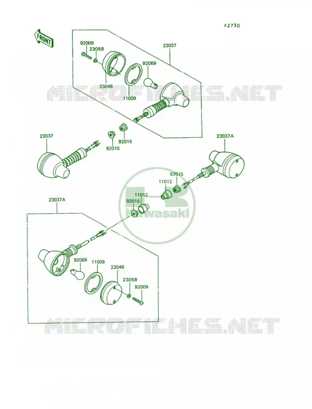 Turn Signals Kawasaki MOTOS 650 1994 KLR650  KL650-A8