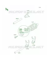 Gear Change DrumShift Forks voor Kawasaki KLX250R 1994