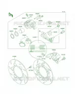 Rear Brake voor Kawasaki KLX250R 1994