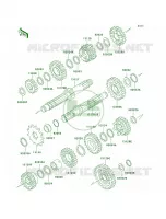 Transmission voor Kawasaki KLX250R 1994