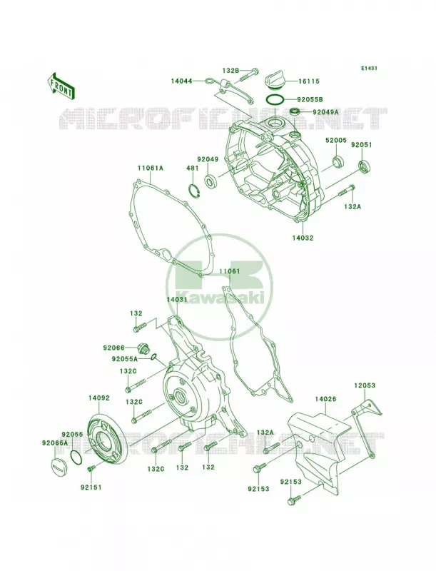 Engine Covers Kawasaki MOTOS 110 2010 KLX110L  KLX110DAF
