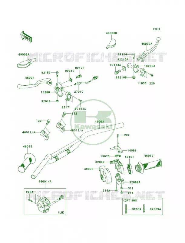 Handlebar Kawasaki MOTOS 110 2010 KLX110L  KLX110DAF