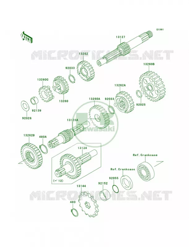 Transmission Kawasaki MOTOS 110 2010 KLX110L  KLX110DAF