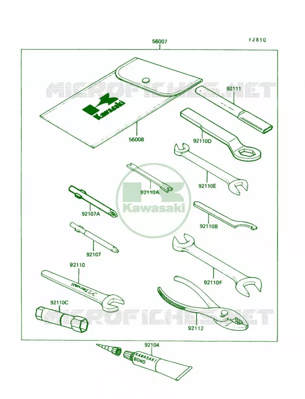 Tool Kawasaki MOTOS 250 1991 KLR250  KL250-D8