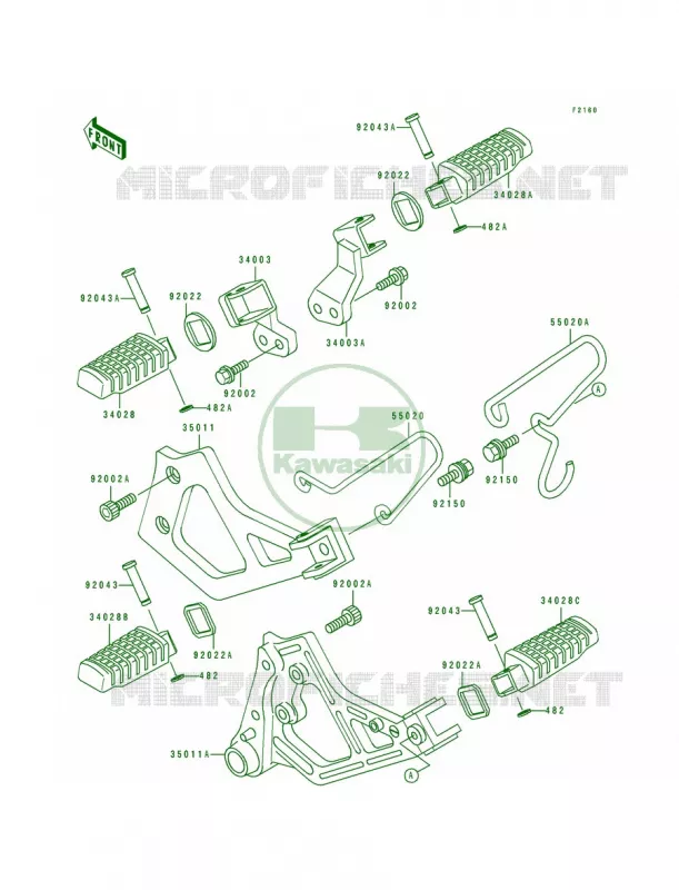 Step Kawasaki MOTOS 650 1991 Tengai  KL650-B3