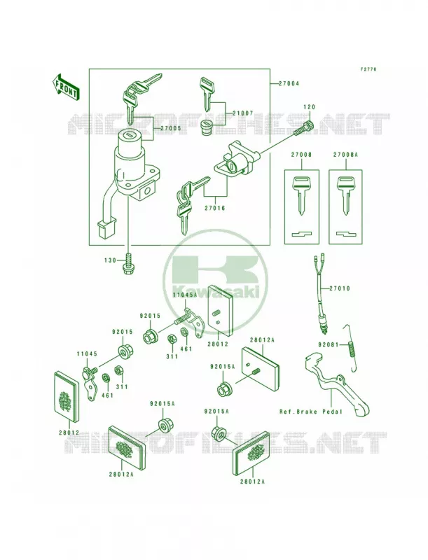 Ignition Switch Kawasaki MOTOS 650 1990 Tengai  KL650-B2