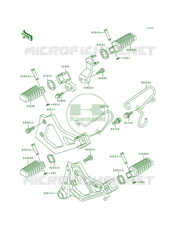 Step Kawasaki MOTOS 650 1990 Tengai  KL650-B2