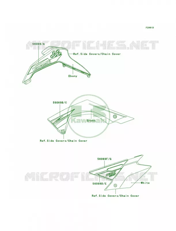 DecalsGreenABF Kawasaki MOTOS 140 2010 KLX140  KLX140AAF