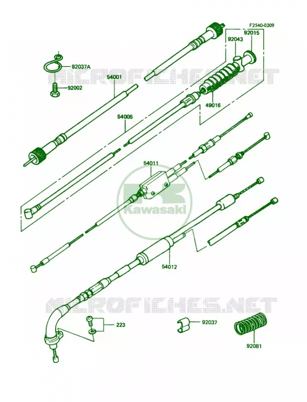 Cable Kawasaki MOTOS 100 1987 KE100  KE100-B6