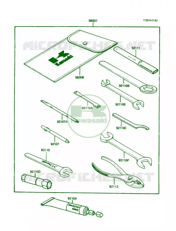 Owner's Tools Kawasaki MOTOS 250 1987 KLR250  KL250-D4