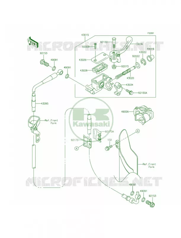 Front Master Cylinder Kawasaki MOTOS 85 2015 KX85  KX85CFF