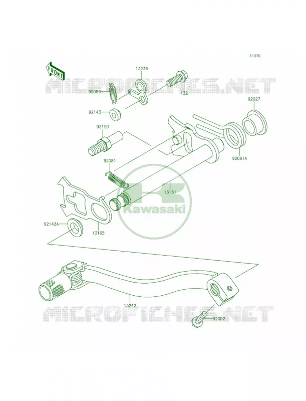 Gear Change Mechanism Kawasaki MOTOS 85 2015 KX85  KX85CFF