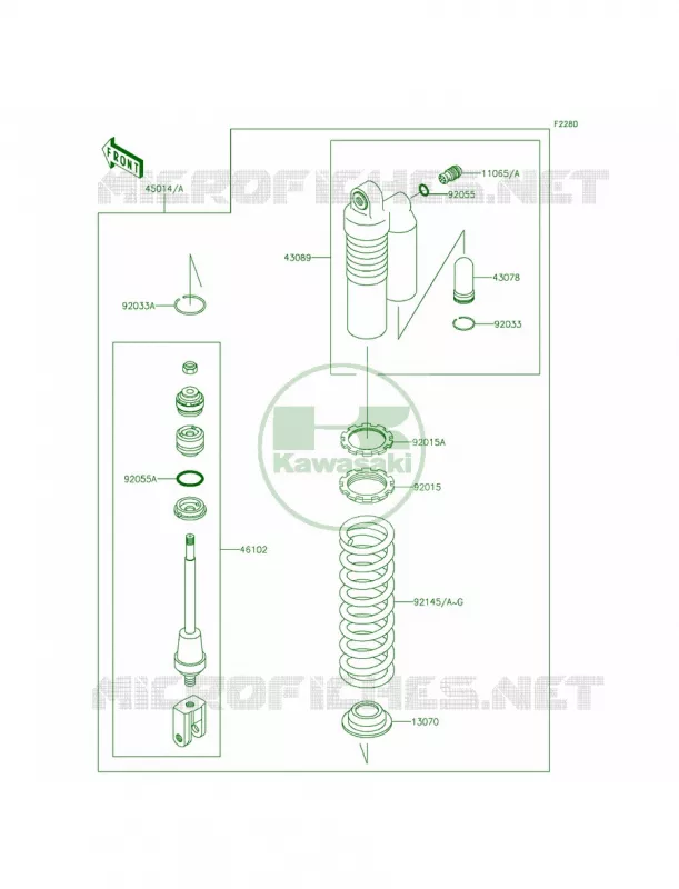 Shock Absorbers Kawasaki MOTOS 85 2015 KX85  KX85CFF