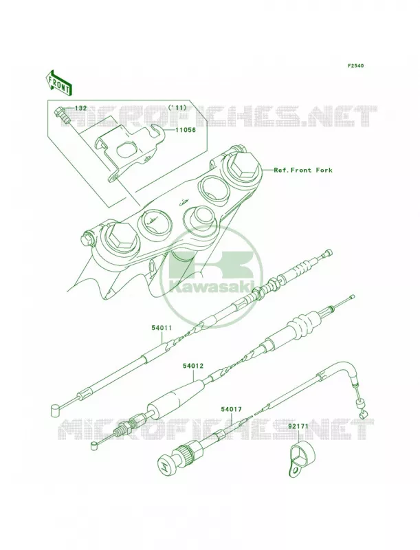 Cables Kawasaki MOTOS 140 2010 KLX140L  KLX140BAF