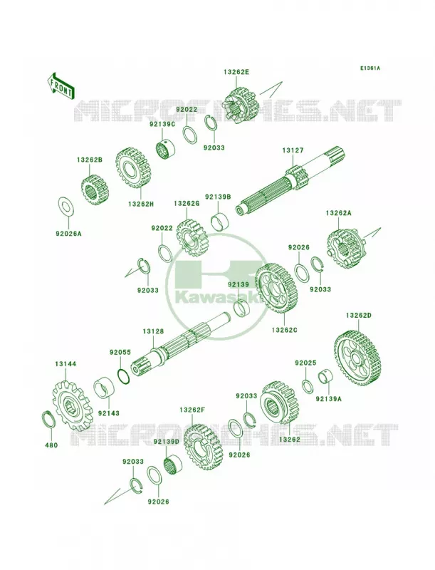TransmissionBAFBBF Kawasaki MOTOS 140 2010 KLX140L  KLX140BAF