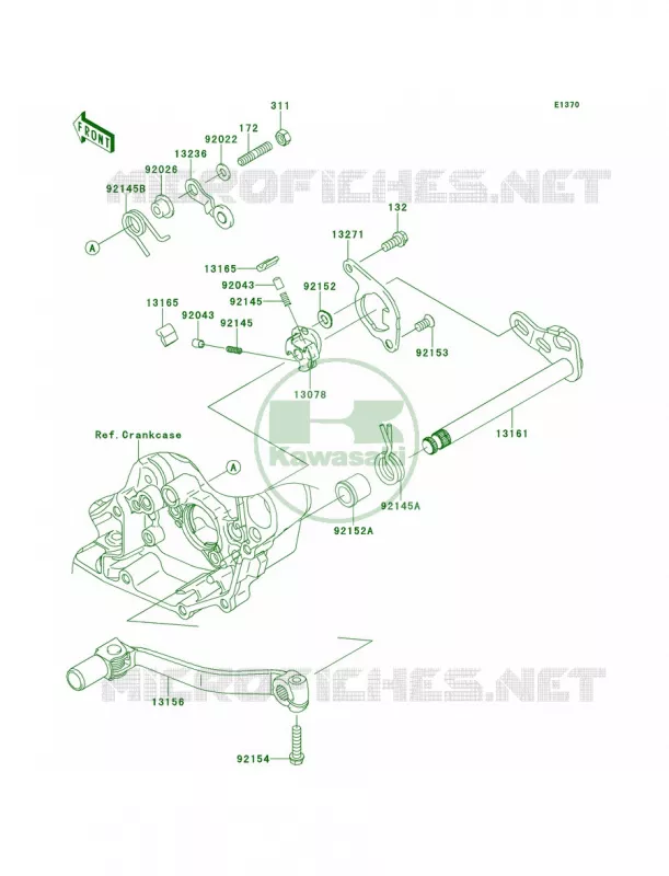 Gear Change Mechanism Kawasaki MOTOS 450 2014 KX450F  KX450FEF