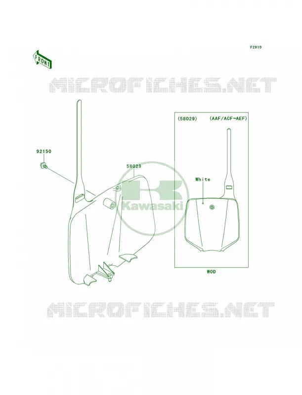 Accessory Kawasaki MOTOS 65 2014 KX65   KX65AEF