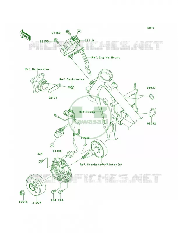 Generator Kawasaki MOTOS 65 2014 KX65   KX65AEF