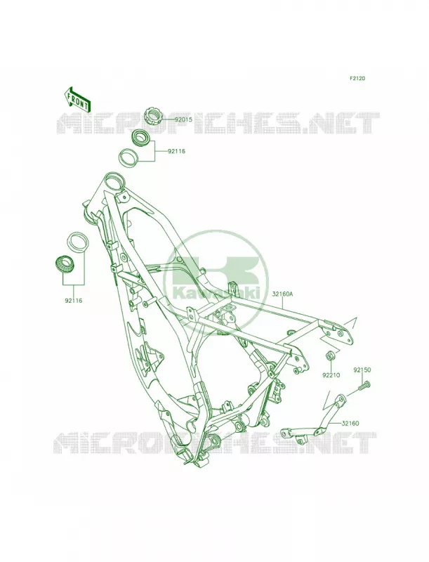 Frame Kawasaki MOTOS 85 2014 KX85  KX85CEF