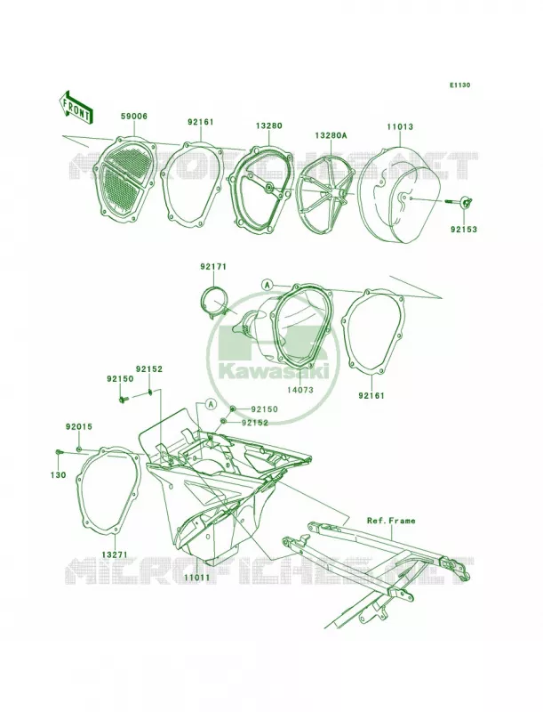 Air Cleaner Kawasaki MOTOS 450 2013 KX450F  KX450FDF