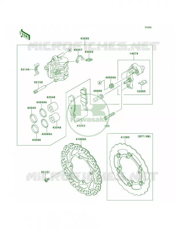 Front Brake Kawasaki MOTOS 450 2013 KX450F  KX450FDF