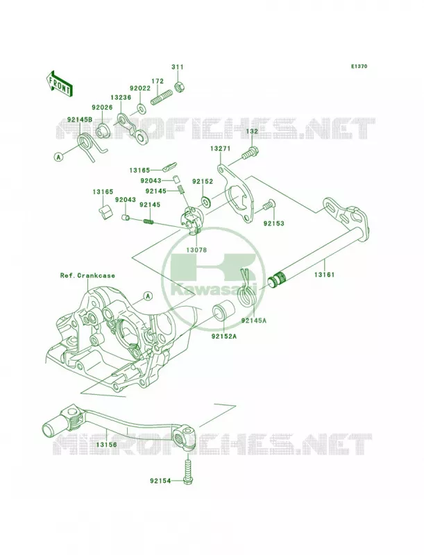 Gear Change Mechanism Kawasaki MOTOS 450 2013 KX450F  KX450FDF