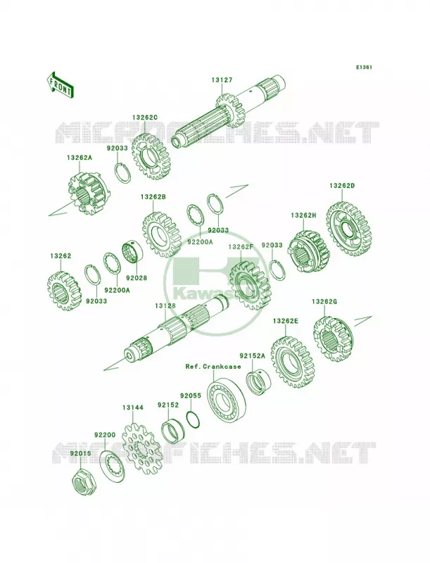 Transmission Kawasaki MOTOS 450 2013 KX450F  KX450FDF