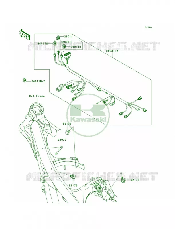 Chassis Electrical Equipment Kawasaki MOTOS 250 2013 KX250F  KX250ZDF