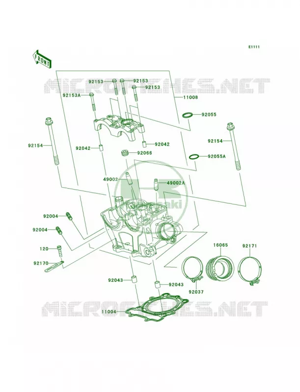 Cylinder Head Kawasaki MOTOS 250 2013 KX250F  KX250ZDF
