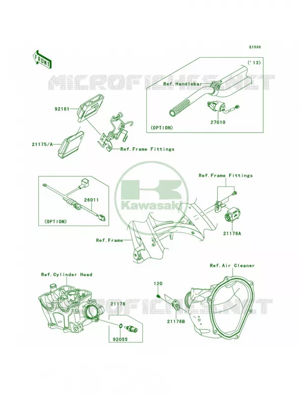 Fuel Injection Kawasaki MOTOS 250 2013 KX250F  KX250ZDF