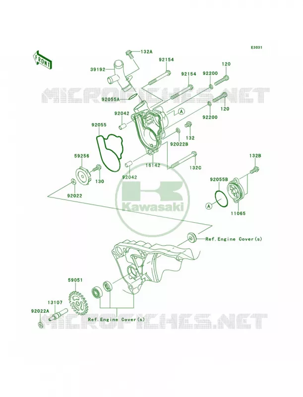 Water Pump Kawasaki MOTOS 250 2013 KX250F  KX250ZDF