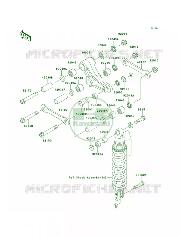 Rear Suspension Kawasaki MOTOS 100 2013 KX100  KX100DDF
