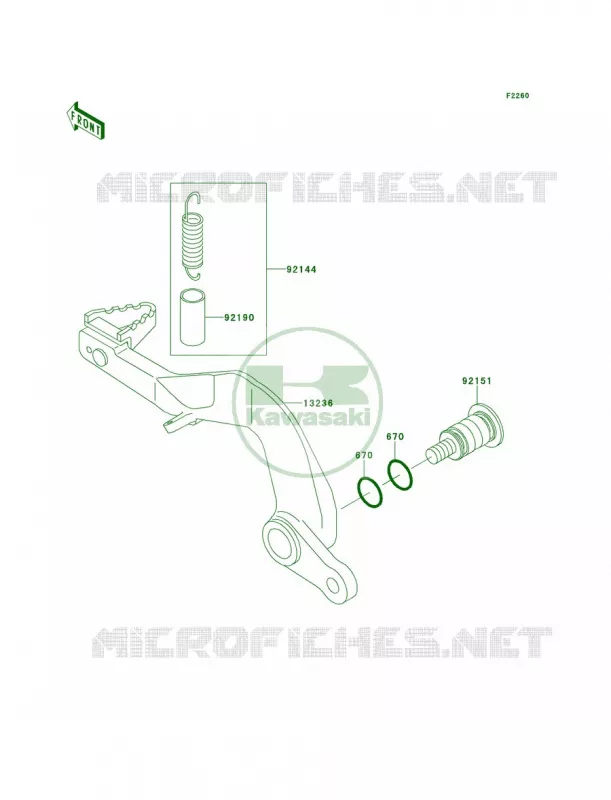 Brake Pedal Kawasaki MOTOS 85 2013 KX85  KX85ADF