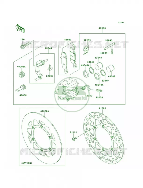 Front Brake Kawasaki MOTOS 85 2013 KX85  KX85ADF