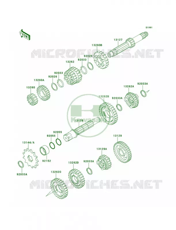 Transmission Kawasaki MOTOS 85 2013 KX85  KX85ADF