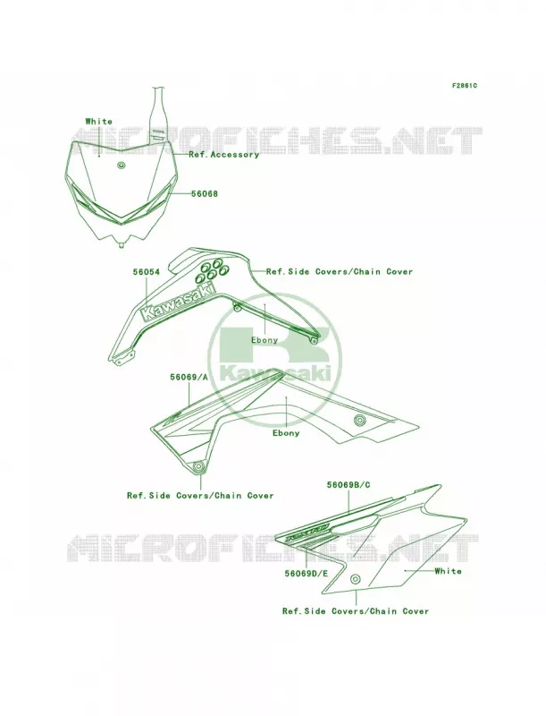 DecalsGreenAAF Kawasaki MOTOS 140 2009 KLX140  KLX140A9F