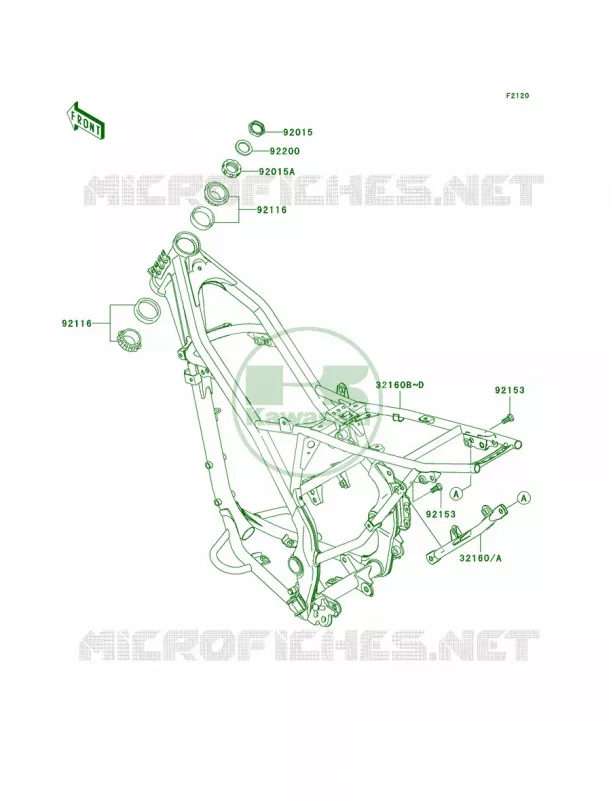 Frame Kawasaki MOTOS 140 2009 KLX140  KLX140A9F