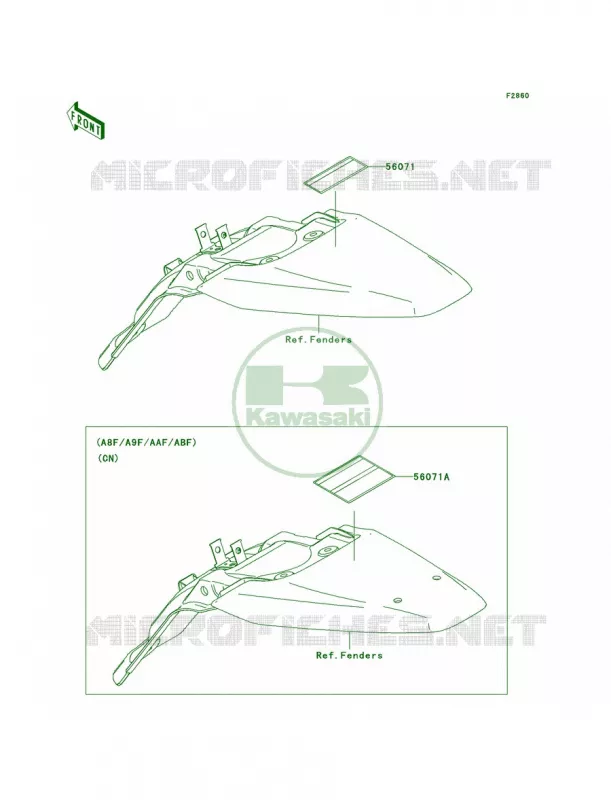 Labels Kawasaki MOTOS 140 2009 KLX140  KLX140A9F