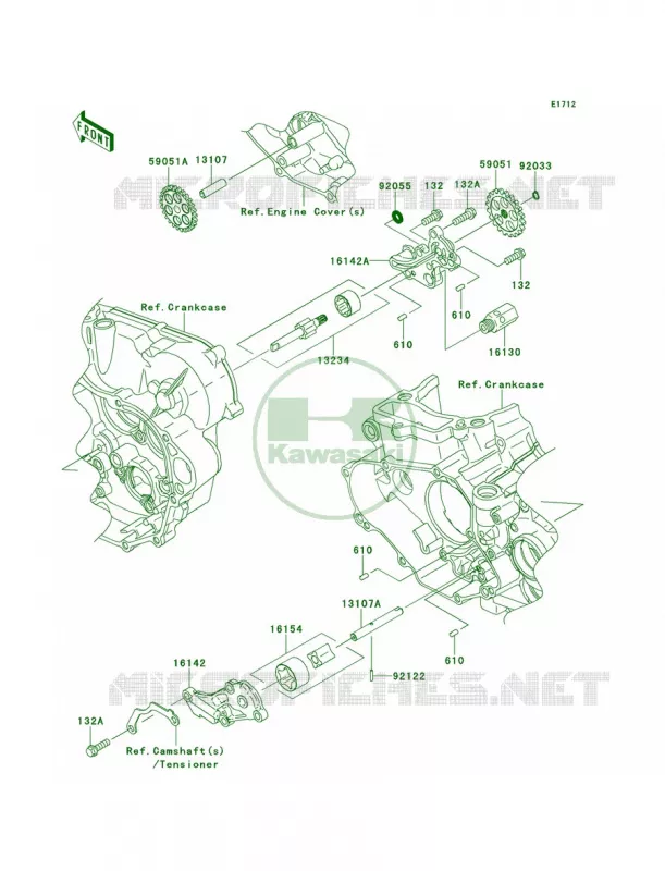 Oil Pump Kawasaki MOTOS 450 2012 KX450F  KX450FCF