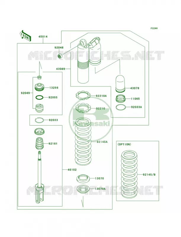 Shock Absorbers Kawasaki MOTOS 450 2012 KX450F  KX450FCF