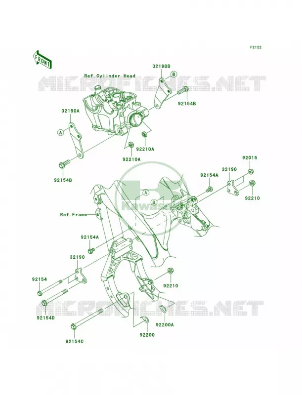 Engine Mount Kawasaki MOTOS 250 2012 KX250F  KX250YCF